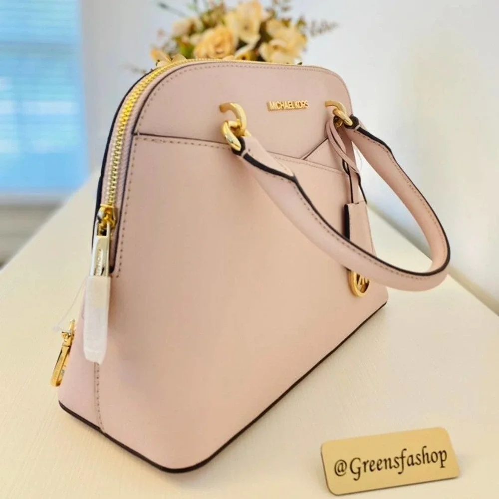 Michael Kors Medium Dome Satchel Crossbody Powder blush - Picture 6 of 11